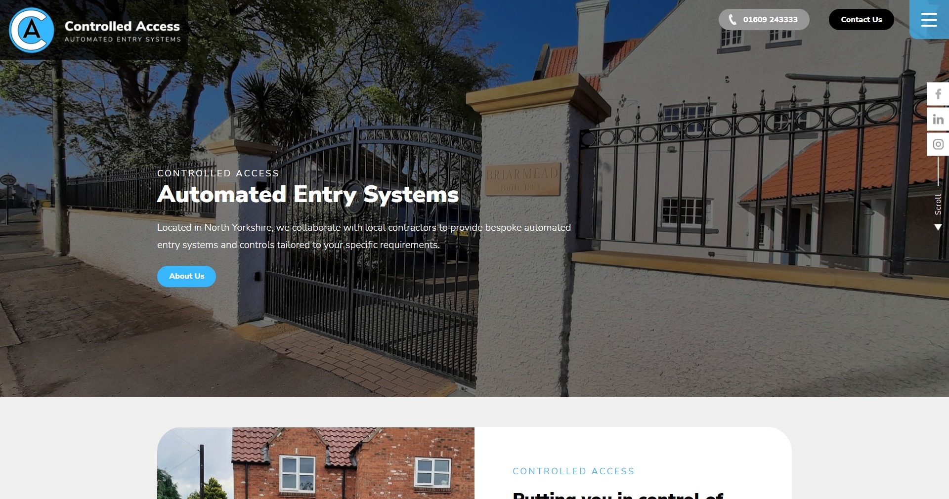 Controlled Access automated entry system website